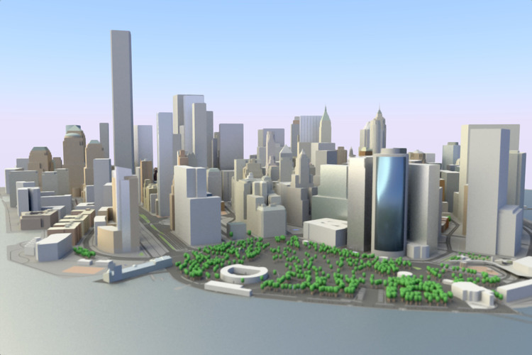 Financial District of Manhattan 3D
