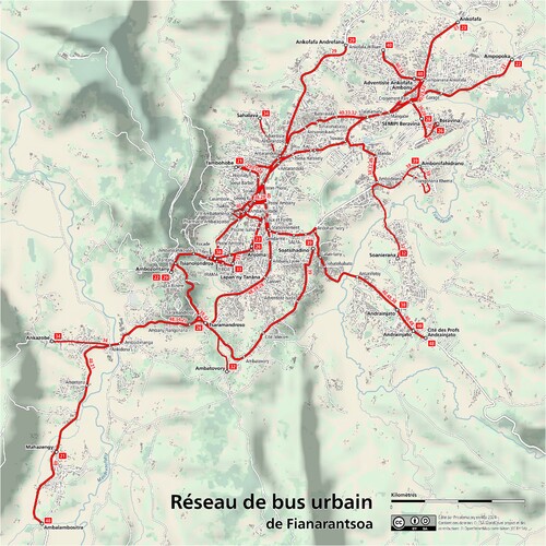 Bus map of Fianarantsoa