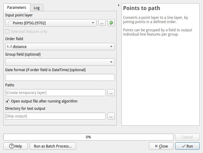 Points to path processing tool